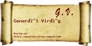 Generál Virág névjegykártya